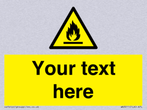 Custom flammable sign